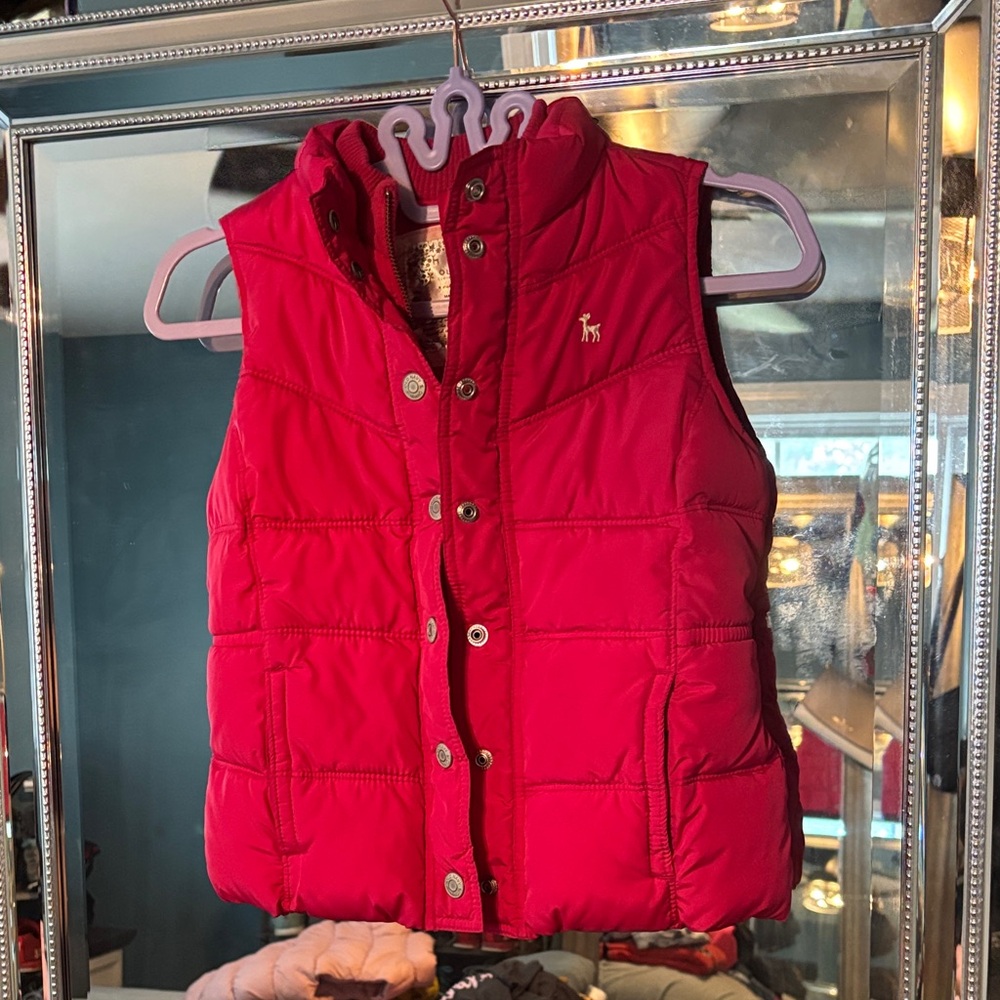 Old Navy Bright Hot Pink Kids Puffer Vest